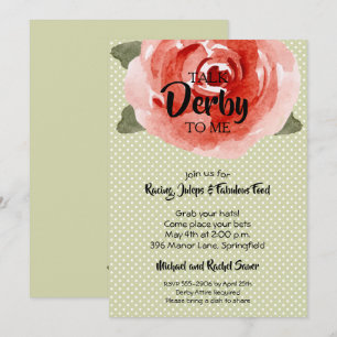 Red Rose Derby Party - Uitnodigingen