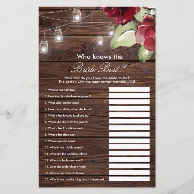 Red Rose die het beste spel kent (Voorkant)