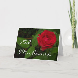 Red Rose Eid Card Feestdagen Kaart