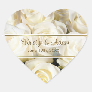 Red Rose Elegance - Aanpassen Hart Sticker