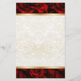 Red Rose Elegance Briefpapier