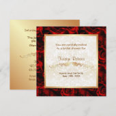 Red Rose Elegance - Douche Save The Date (Voorkant / Achterkant)