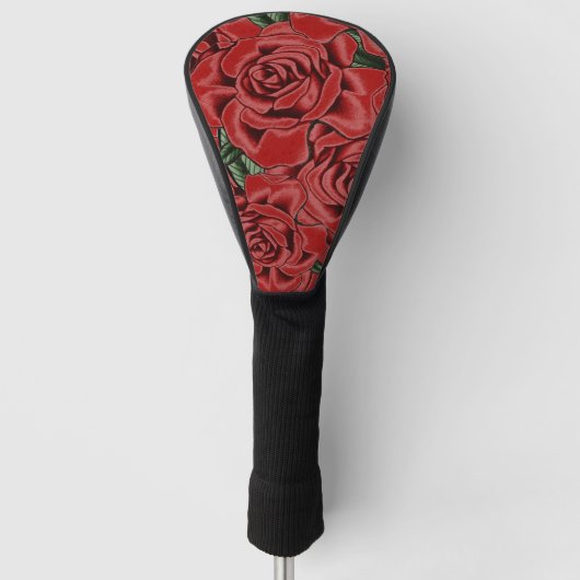 Red Rose Elegance Golfheadcover (Voorkant)