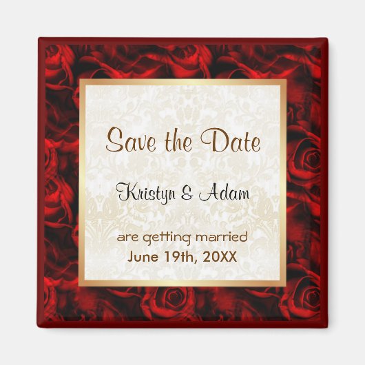 Red Rose Elegance Magneet (Voorkant)