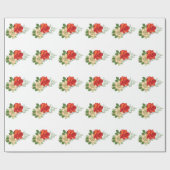 Red Rose en Daisies Cadeaupapier (Vlak)