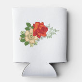 Red Rose en Daisies Koelbox Blikjeskoeler (Achterkant)