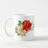 Red Rose en Daisies Koffiemok (Links)