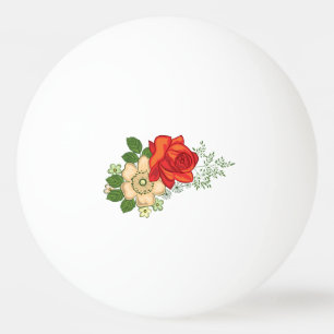 Red Rose en Daisies Pingpongballen