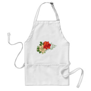 Red Rose en Daisies Standaard Schort