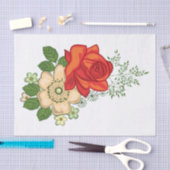 Red Rose en Daisies Tissuepapier (Craft)