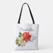 Red Rose en Daisies Tote Bag (Achterkant)