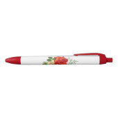 Red Rose en Daisies Zwarte Inkt Pen (Bovenkant)
