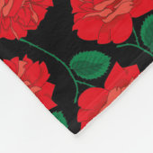 Red Rose Fleece Deken (Hoek)