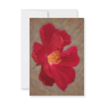 Red Rose Floral Art Flat Note Kaart