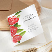 Red Rose Floral bruiloft programma