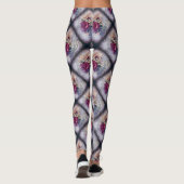 Red Rose Floral Ephemera Leggings (Achterkant)