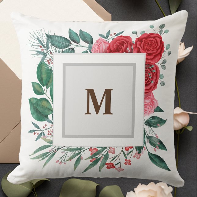 Red Rose Floral Pattern Sierkussen (Creator heeft geüpload)