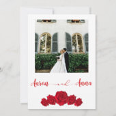 Red Rose Floral Wedding Invitation Template (Dos)
