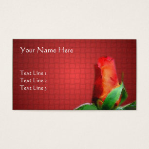 Red Rose Flower Art Natuur Visitekaartjes