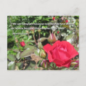 Red Rose Flower Briefkaart met dankbaarheid Quote (Voorkant)