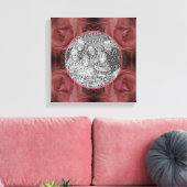 Red Rose Flower Creëer Uw eigen foto Canvas Afdruk (Insitu (Woonkamer))