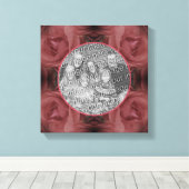 Red Rose Flower Creëer Uw eigen foto Canvas Afdruk (Insitu (Houten vloer))