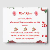 Red Rose Flower Language Gastenboek (Achterkant)