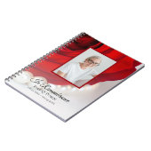 Red Rose Flower Pearls Funeral Memorial Livre d'in (Côté gauche)