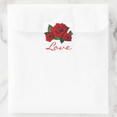 Red Rose Flowers Floral Love Stickers (Tas)