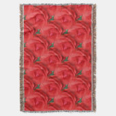 Red Rose Flowers Natuur Art Pattern Deken (Voorkant Verticaal)