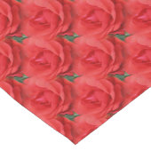 Red Rose Flowers Natuur Pattern Korte Tafelloper (Hoek)