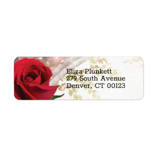 Red Rose foto grillig Etiket