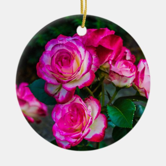 Red Rose Garden Keramisch Ornament (Voorkant)