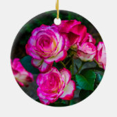 Red Rose Garden Keramisch Ornament (Achterkant)