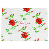 Red Rose Gift Bag Groot Cadeauzakje (Achterkant)