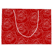 Red Rose Gift Bag (groot) Groot Cadeauzakje (Achterkant)