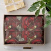Red Rose Glas in lood Pattern Tissuepapier (Geschenk)