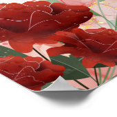 Red Rose Gold Musulman Mariage islamique Poster (Coin)