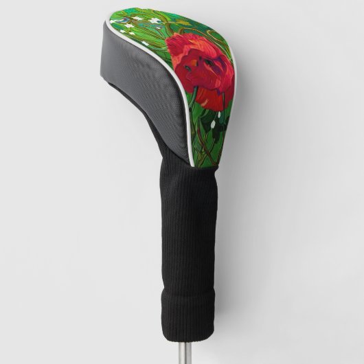 RED ROSE  GOLFHEADCOVER (Schuin)