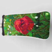 RED ROSE  GOLFHEADCOVER (Voorkant)