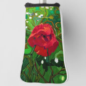 RED ROSE  GOLFHEADCOVER (Draai 90)