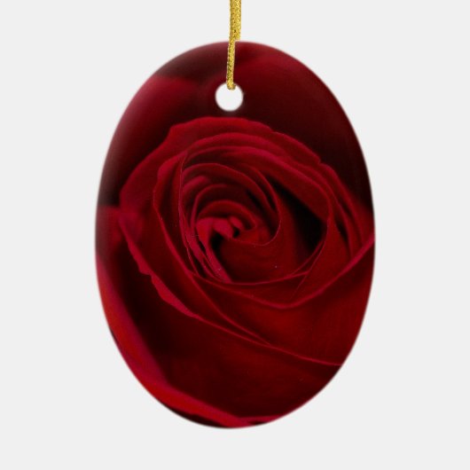 Red Rose Gorheerlijk Keramisch Ornament (Voorkant)