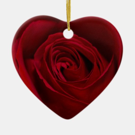 Red Rose Gorheerlijk Keramisch Ornament (Voorkant)