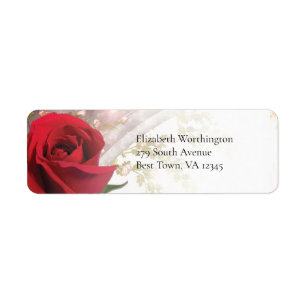Red Rose Gothic Arch Etiket