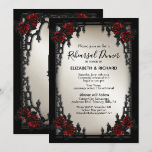 Red Rose Gothic repetitie diner ijzeren poort Kaart