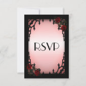 Red Rose Gothic RSVP met menukeuze (Achterkant)