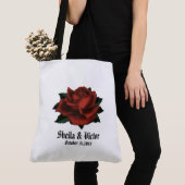 Red Rose Gothic Wedding Personal Canvas tas (Dichtbij)