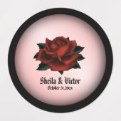 Red Rose Gothic Wedding Personal Labels (Design 1)