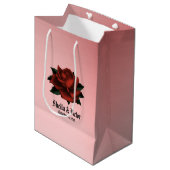 Red Rose Gothic Wedding Personal Medium Cadeauzakje (Voorkant Gekanteld)