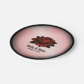 Red Rose Gothic Wedding Personal Papieren Bordje (Gekanteld)